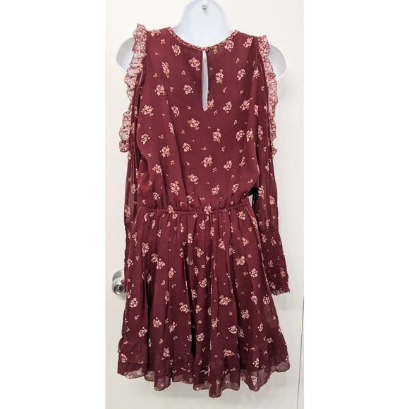 Joie silk floral print pleated dress size xs - Picture 4 of 8